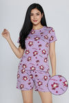 Zivame Toy Story Knit Cotton Sleep Short Set - Orchid Bloom — thumbnail 1